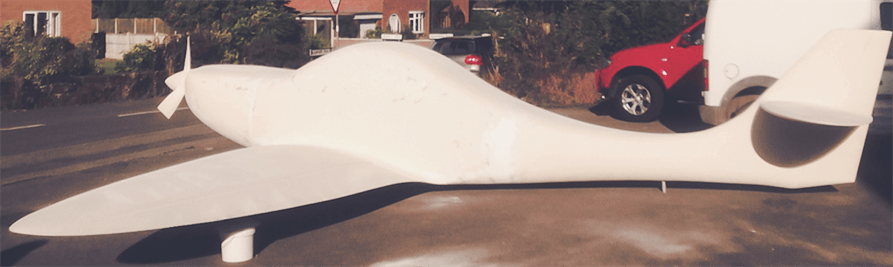 5 axis cnc polyurethane plane model