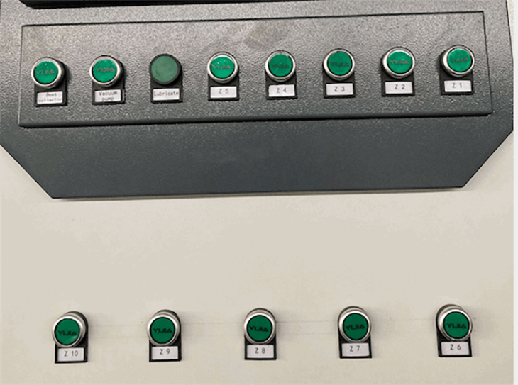 control buttons of vacuum valves